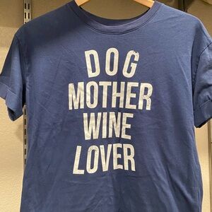 Modern Lux Blue and White Dog Lover Tee
